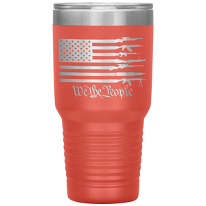 We The People American Flag with Guns, 30oz Tumbler