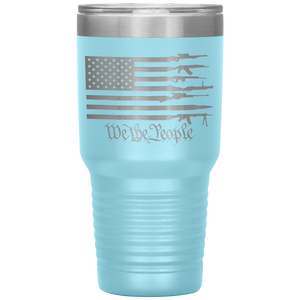 We The People American Flag with Guns, 30oz Tumbler