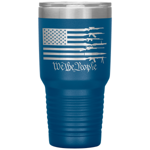 We The People American Flag with Guns, 30oz Tumbler